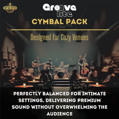 Groove Lite Cymbal Pack For Small Venues | 7-Piece Cymbal Set With Medium Noise