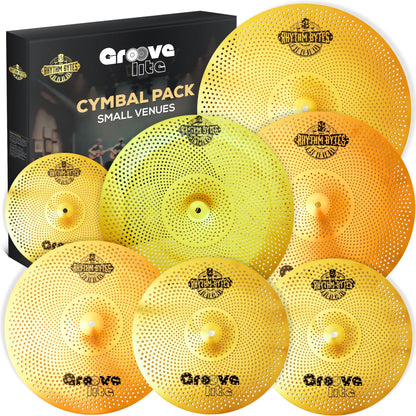 Groove Lite Cymbal Pack For Small Venues | 7-Piece Cymbal Set With Medium Noise