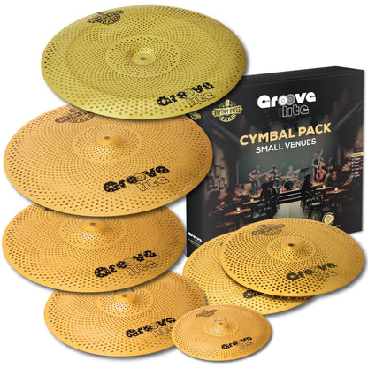 Groove Lite Cymbal Pack For Small Venues | 7-Piece Cymbal Set With Medium Noise