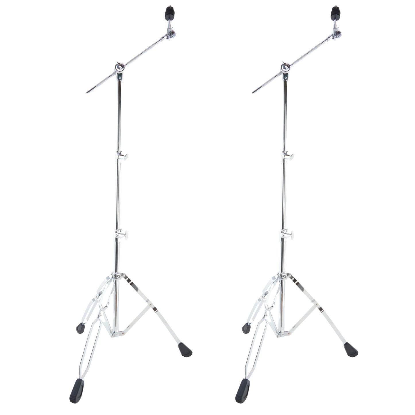 Cymbal Boom Stands 2 Pack | 2-in-1 Convertible With Hideaway Boom Arm | Heavy Duty